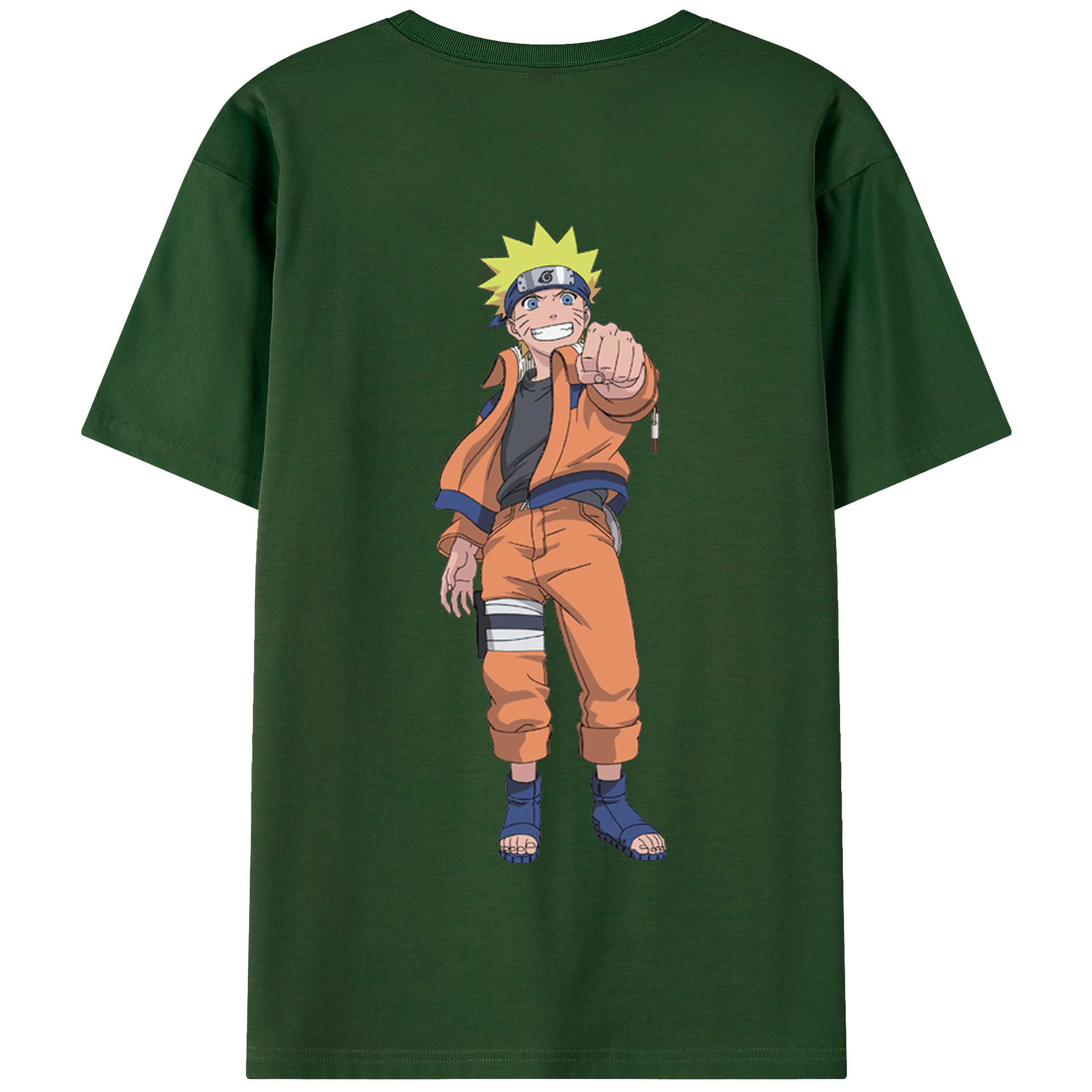 （画像用） NARUTO -ナルト- うずまき ナルト Uzumaki Naruto 綿100％半袖Tシャツ（背面プリント）